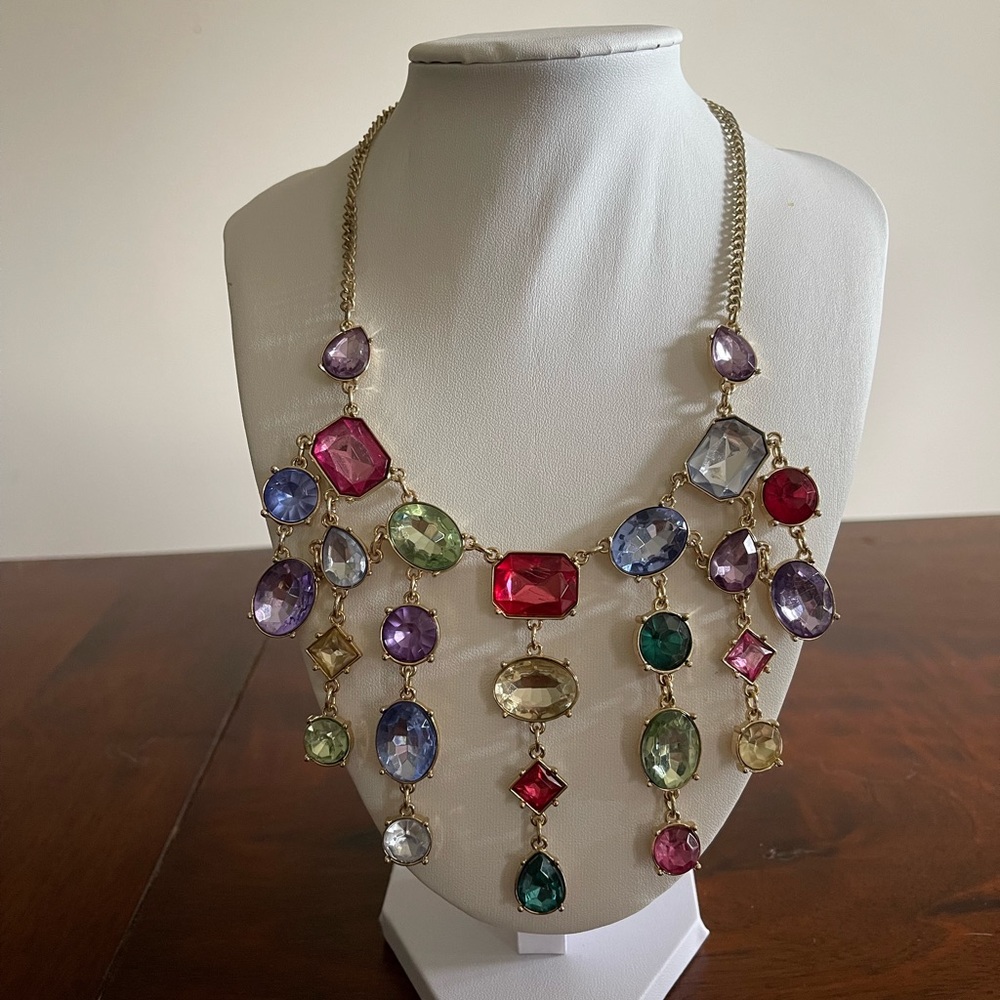 4 Claire’s necklaces in various condition, no missing stones adjustable
